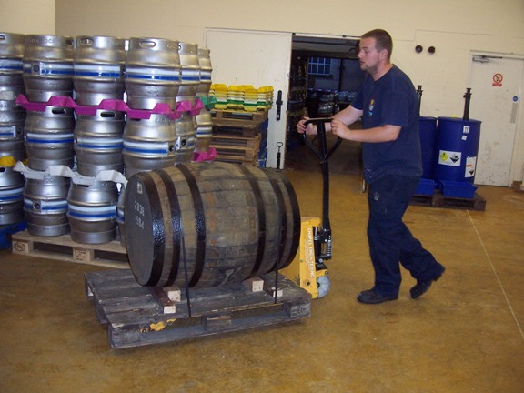 The barrel arrives