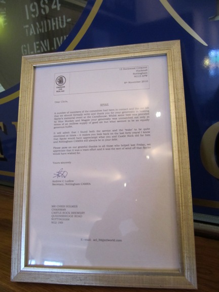 Letter from CAMRA