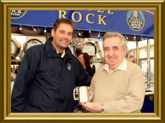 Charlie Harris receiving winners cheque