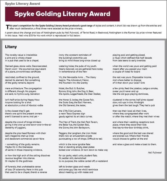 Litany the runner up poem